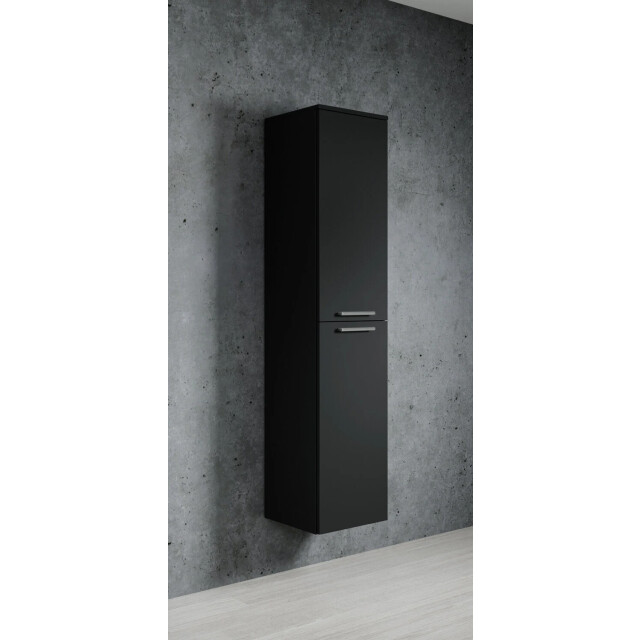 Badplaats Badkamerkast venus 30 x 30 x 160 cm zwart hangende kolomkast met 3181413 large