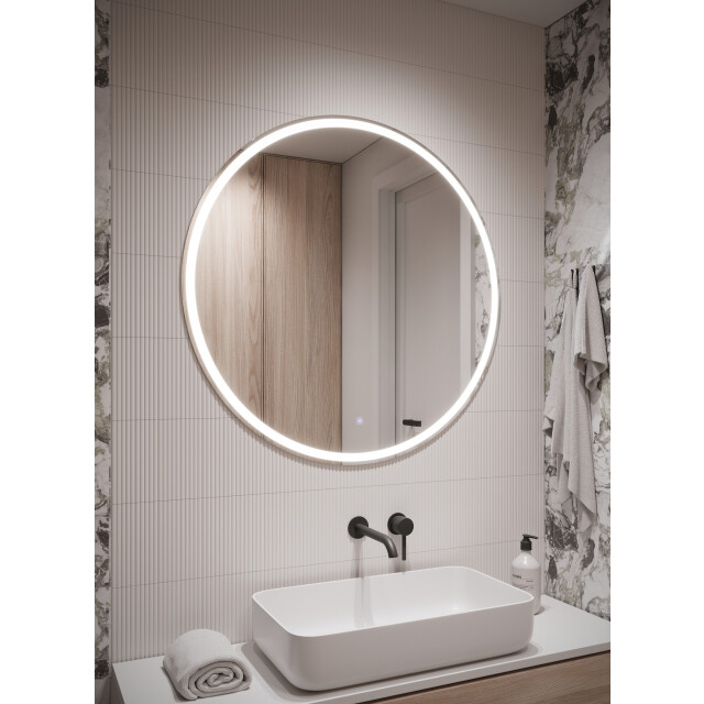 Badplaats Badkamerspiegel dawson led 80 x 80 cm led verlichting badkamer 3180908 large