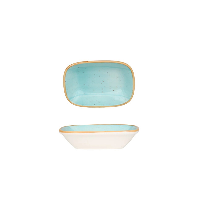 Bonna Serveerschaal aqua porselein 14x10 cm set van 2 3069434 large