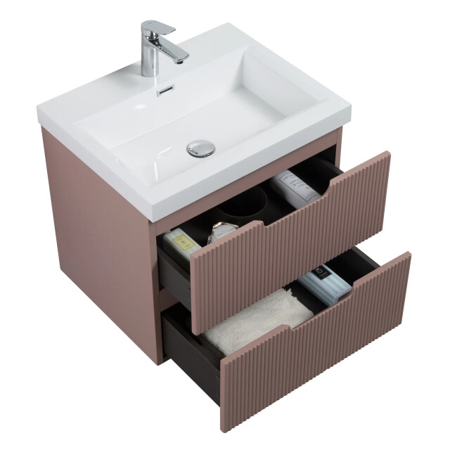 Badplaats Badkamermeubel set thermis 60cm - badmeubel met wastafel 3181099 large