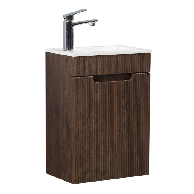 Badplaats Toiletmeubel thermis 40 x 22 cm walnoot bruin fonteinmeubel met 3181027 large