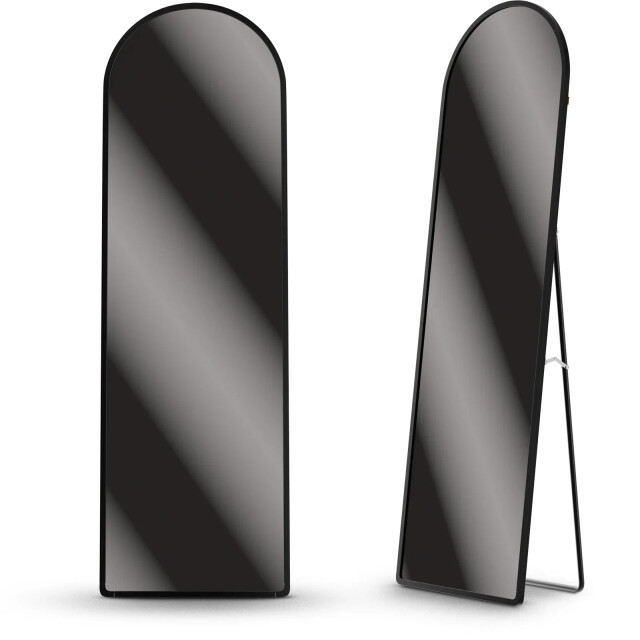 Mirlux Passpiegel ovale spiegel 160x60cm zwart 3083783 large