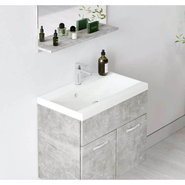 Badplaats Badkamermeubel montreal 60 x 35 cm – beton grijs – wastafel met 3181163 large