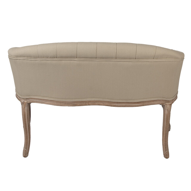 Clayre & Eef Bankje 104x55x70 cm beige hout textiel 3083803 large