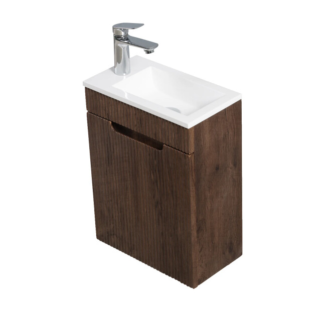 Badplaats Toiletmeubel thermis 40 x 22 cm walnoot bruin fonteinmeubel met 3181027 large