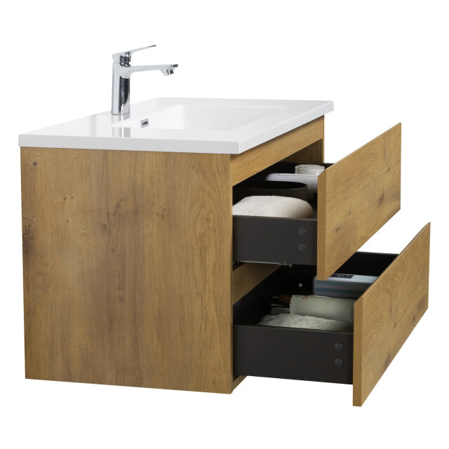 Badplaats Badkamermeubel set angela 90 cm - badmeubel met wastafel 3193351 large