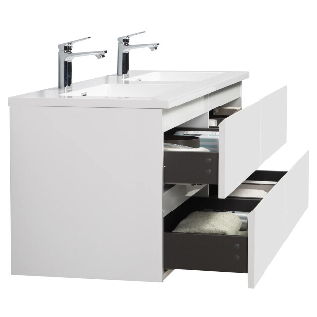 Badplaats Badkamermeubel set angela 140cm hoogglans badmeubel met 3244665 large