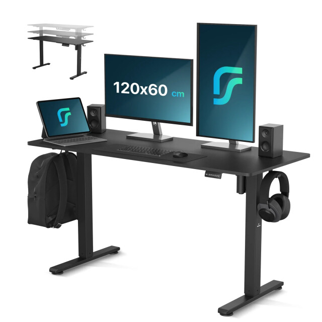 Mirlux Flowsense zit sta bureau verstelbaar elektrisch bureau 120 x 60 cm 3083751 large