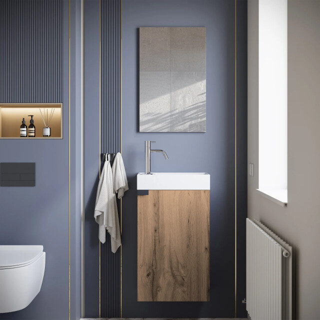 Badplaats Toiletmeubel apollo 40 x 22 cm bruin fonteinmeubel met 3180925 large