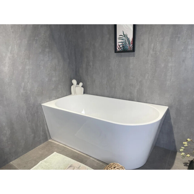 Badplaats Ligbad isia 170 x 80 x 58 cm half vrijstaand bad hoogglans wit - 3181086 large