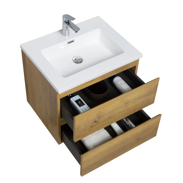 Badplaats Badkamermeubel set angela 60 cm - badmeubel met wastafel 3181347 large