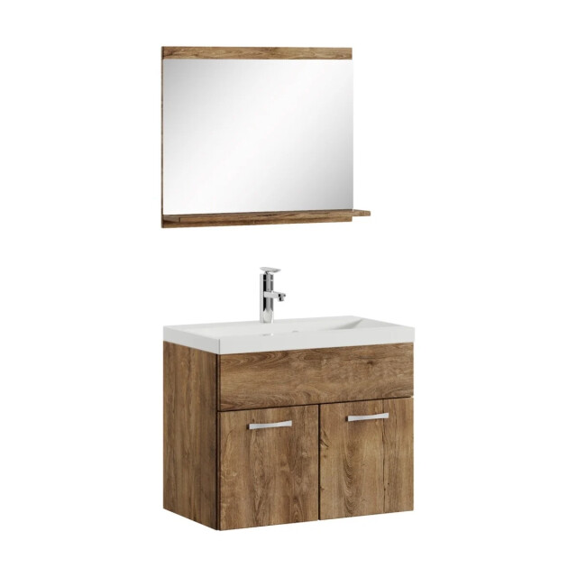 Badplaats Badkamermeubel montreal set 02 60 x 35 cm bruin eiken badmeubel 3181405 large