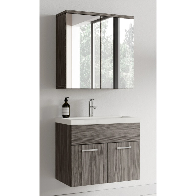Badplaats Badkamermeubel set montreal 01 60 cm grijs badmeubel met 3181074 large