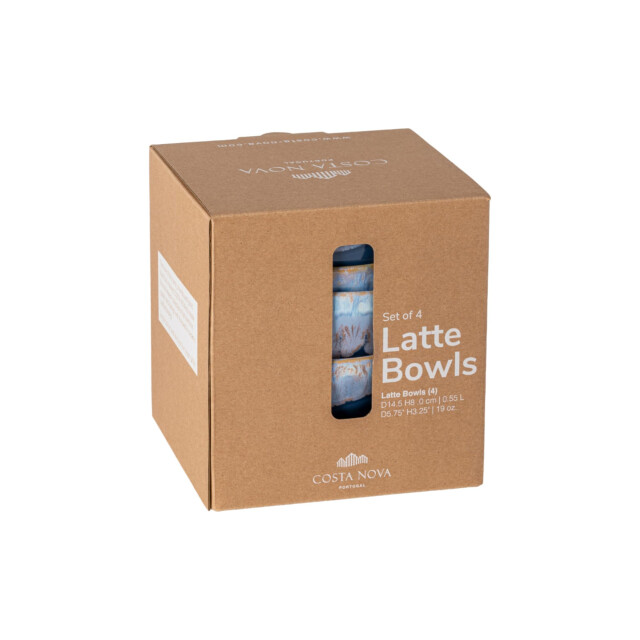Costa Nova Set/4 latte bowls 15 cm denim blauw 3083915 large