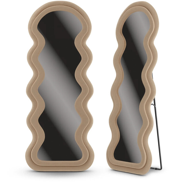 Mirlux Passpiegel wavy teddy spiegel 160x60cm wit creme 3083756 large
