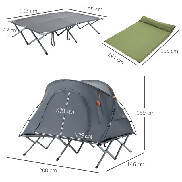 4goodz Kampeertent stretcher voor 1 a 2 personen met luchtbed 3084061 large