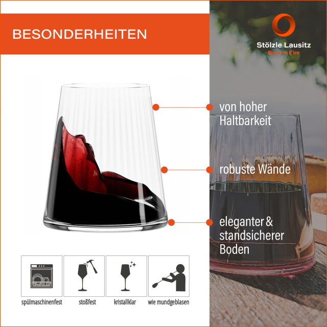 Stölzle Set/6 rode wijn/tumbler 50 cl symphony 3083958 large
