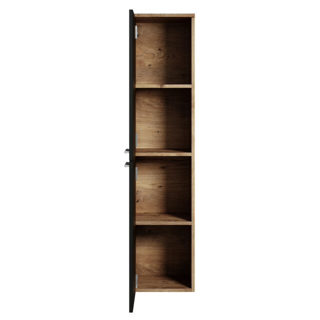 Badplaats Badkamerkast saturnus 35 x 35 x 130 cm kastanje eiken met zwart - 3181130 large