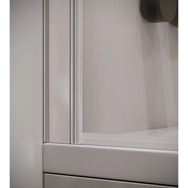 Badplaats Badwand torino 90 x 140 cm chroom badscherm draaibaar 5 mm dik - 3181203 large