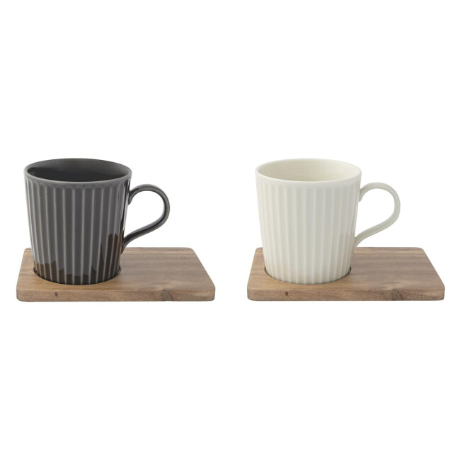 Easy Life Set/2 beker 38 cl + schotel acacia tbr3 3083878 large