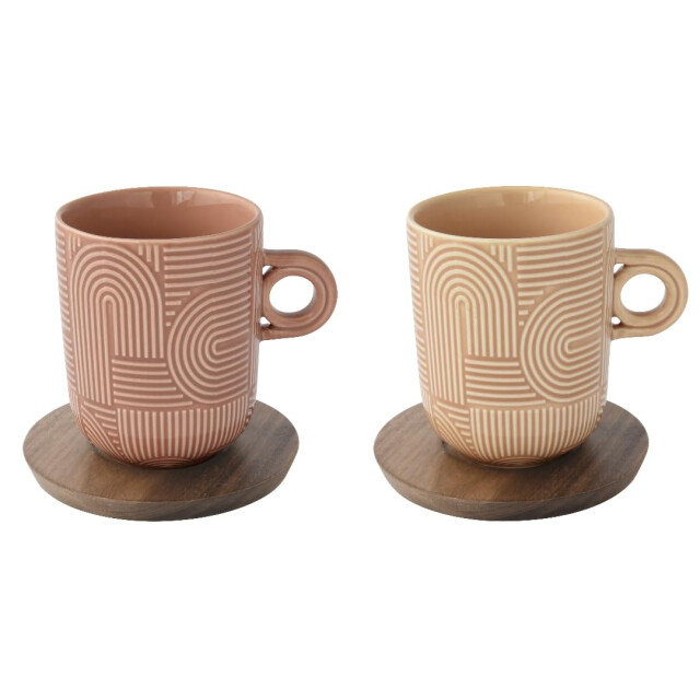 Easy Life Set/2 beker 35 cl + schotel acacia tlo4 3083860 large