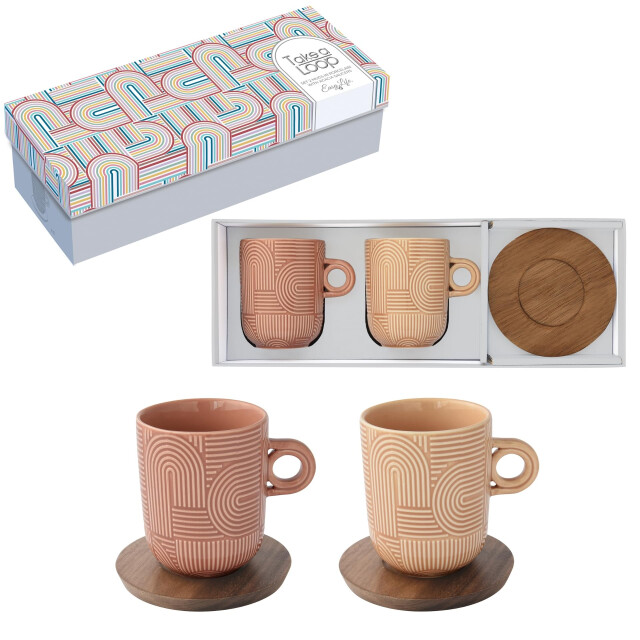 Easy Life Set/2 beker 35 cl + schotel acacia tlo4 3083860 large