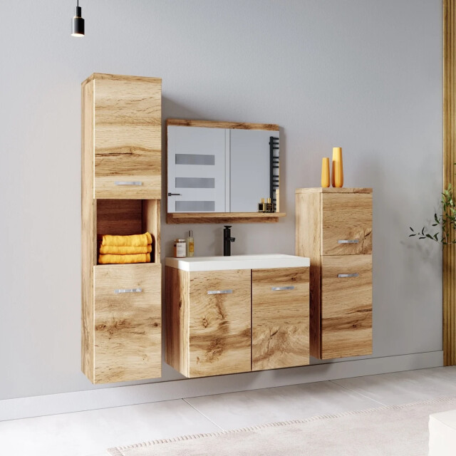 Badplaats Badkamermeubel set malo 60 x 35 cm - badmeubel met spiegel en 3181409 large