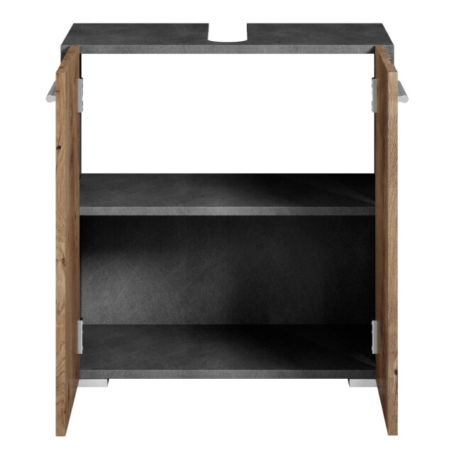 Badplaats Wastafel onderkast jupiter 60 x 30 x 60 cm kastanje met donker 3181146 large