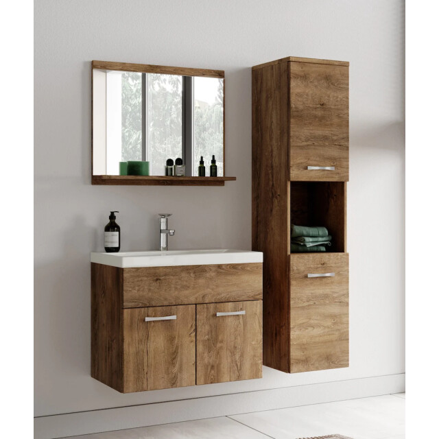 Badplaats Badkamerkast montreal 30 x 30 x 131 cm bruin hangende 3181296 large