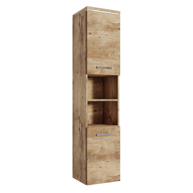 Badplaats Badkamerkast paso 35 x 35 x 160 cm kastanje hangende 3181095 large