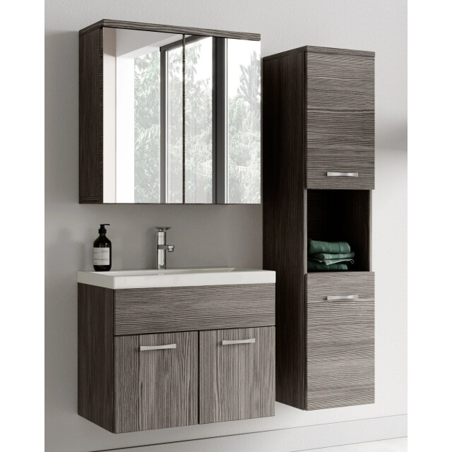 Badplaats Badkamermeubel set montreal 01 60 cm grijs badmeubel met 3181074 large