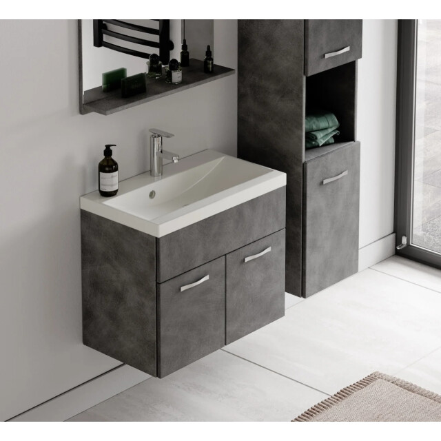 Badplaats Badkamermeubel montreal set 02 60 x 35 cm donker grijs badmeubel 3181404 large