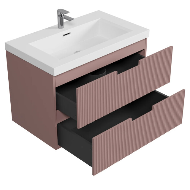 Badplaats Badkamermeubel set thermis 80cm - badmeubel met wastafel 3181208 large