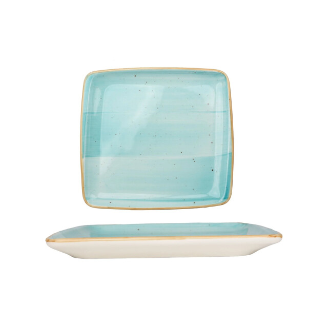 Bonna Serveerschaal aqua porselein 22x20 cm set van 2 3069423 large