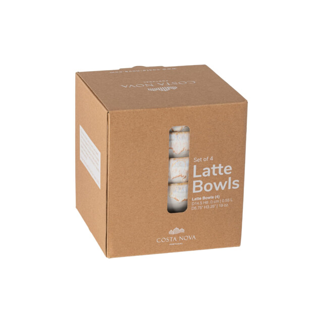 Costa Nova Set/4 latte bowls 15 cm wit 3083933 large