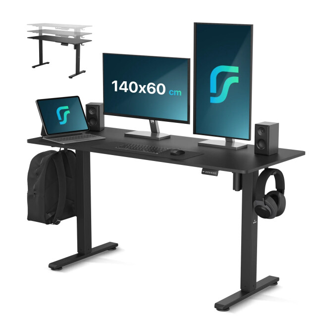 Mirlux Flowsense zit sta bureau verstelbaar elektrisch bureau 140 x 60 cm pre 3083752 large