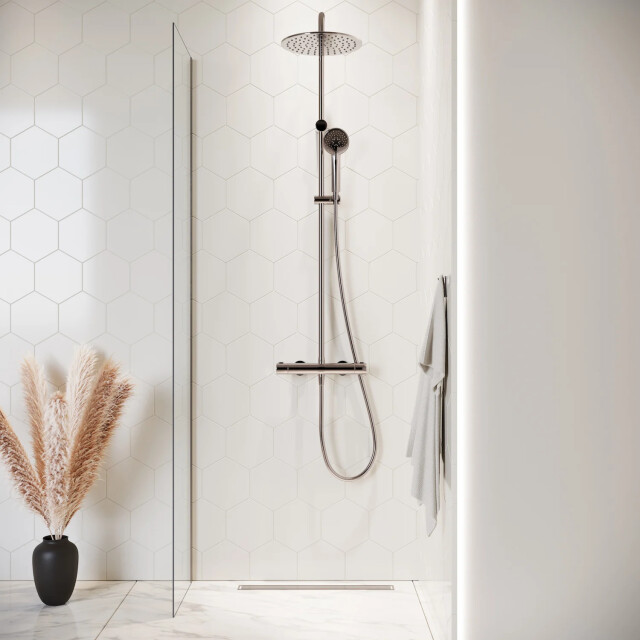 Badplaats Douchewand florida 40 x 200 cm chroom – inloopdouche 8 mm 3181257 large