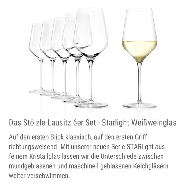 Stölzle Set/6 witte wijn 41 cl starlight 3083931 large