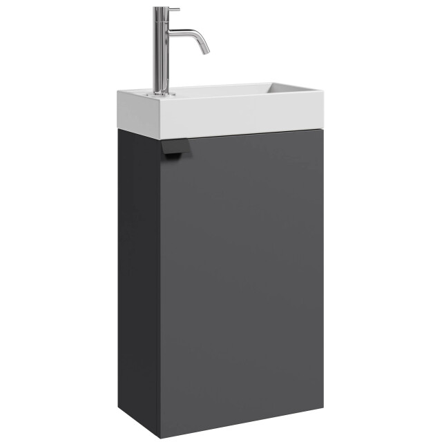 Badplaats Toiletmeubel apollo 40 x 22 cm antraciet fonteinmeubel met 3180982 large