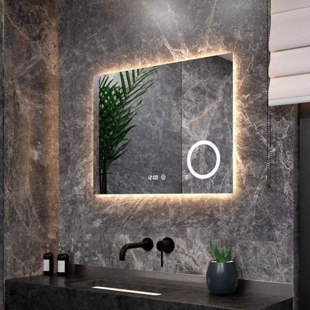 Mirlux Badkamerspiegel 80x60cm rechthoekig frameloos 3083731 large