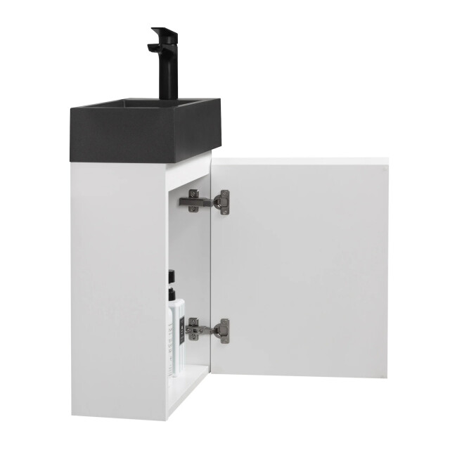 Badplaats Toiletmeubel angela 40 x 22 cm mat fonteinmeubel met zwarte 3181209 large