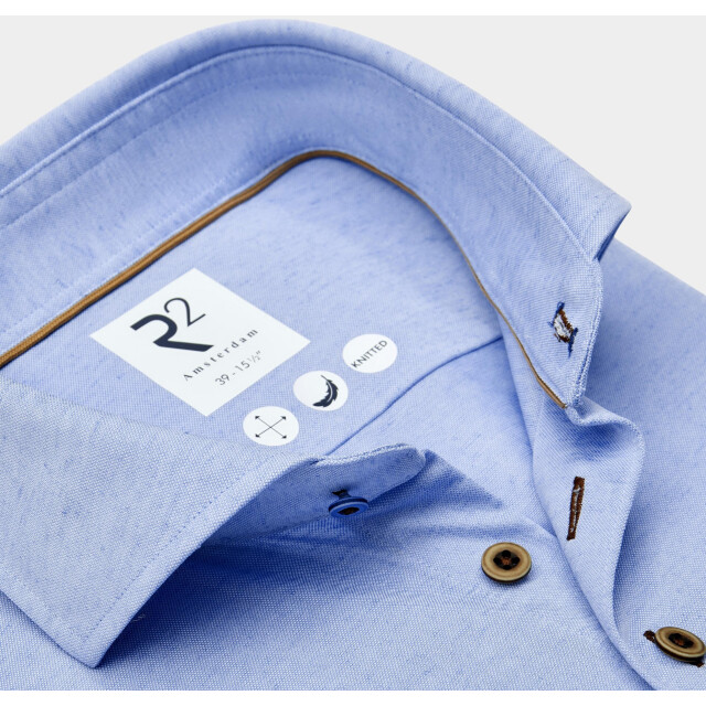 R2 Amsterdam Casual hemd lange mouw linen cotton knitted 128.wsp.019/018 184363 large