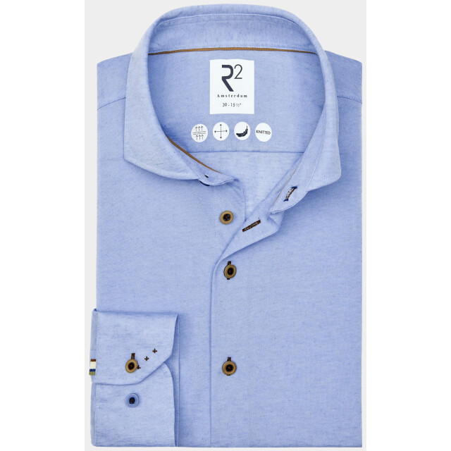 R2 Amsterdam Casual hemd lange mouw linen cotton knitted 128.wsp.019/018 184363 large