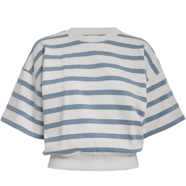 Minus Msestella ss sweat ice blue stripe MI6659-1048S large