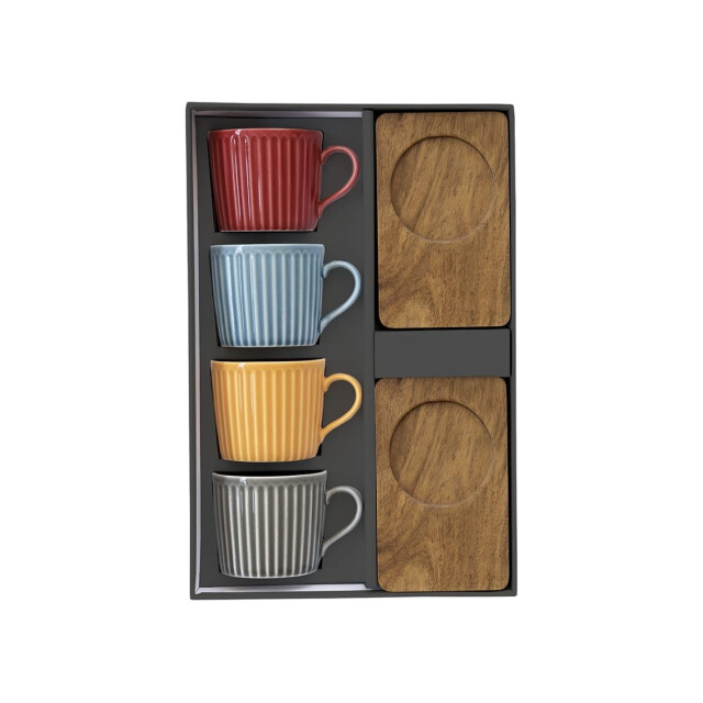 Easy Life Set/4 espr beker + schotels acacia 11 cl tbr5 3083926 large