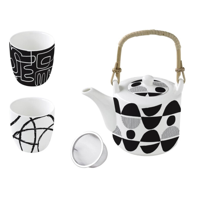 Easy Life 3dlg theepot set 0,6 ltr grafitti 3083920 large