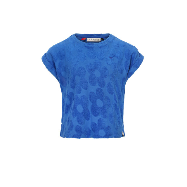 Looxs Revolution Zomer top meisjes jaquard bloemen terry - 2512-7432-185-Kobalt large
