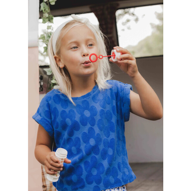 Looxs Revolution Zomer top meisjes jaquard bloemen terry - 2512-7432-185-Kobalt large