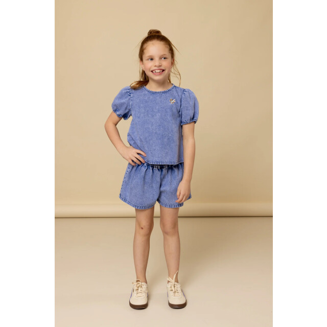 Looxs Revolution Washed denim blouse voor meisjes in de kleur 2512-7134-123 large
