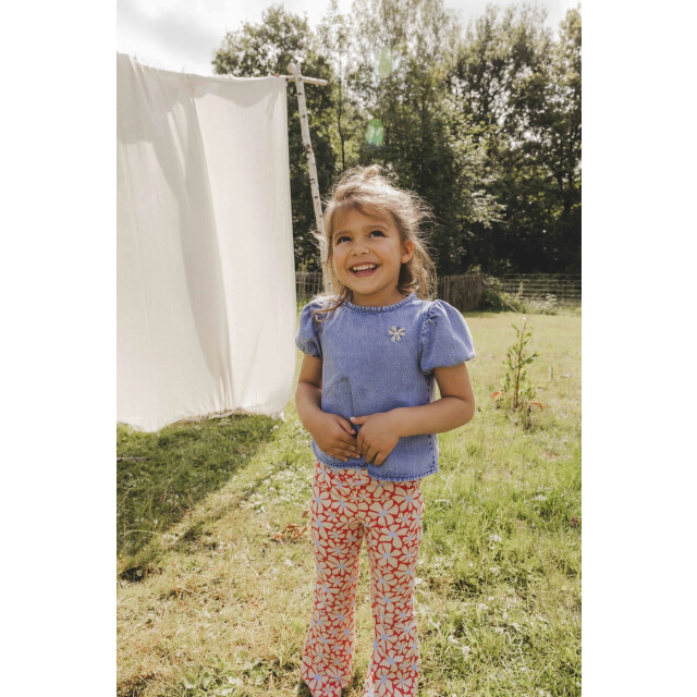 Looxs Revolution Washed denim blouse voor meisjes in de kleur 2512-7134-123 large
